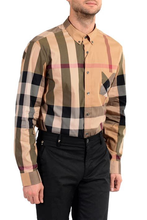 men burberry plaid shirt